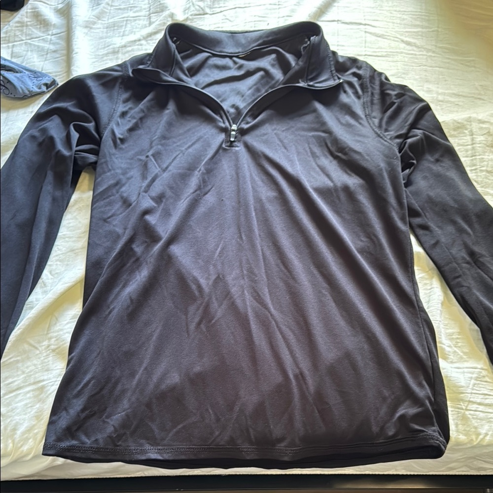 Black Quarter-Zip Pullover